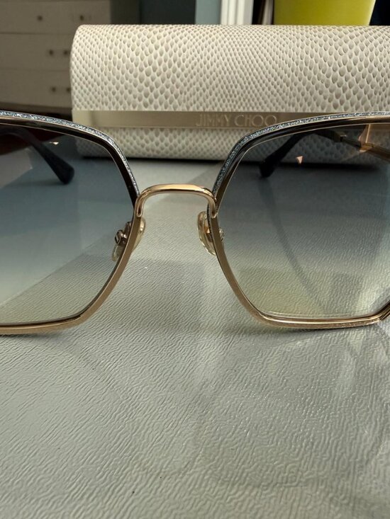 Jimmy Choo ALINES/S K201V Gold blue stones Sunglasses main image 4